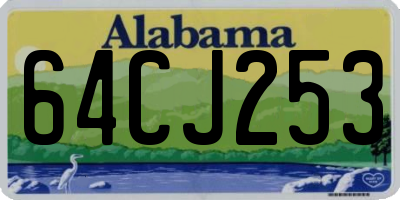 AL license plate 64CJ253