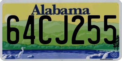 AL license plate 64CJ255