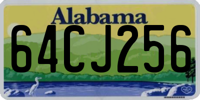 AL license plate 64CJ256