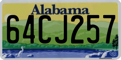 AL license plate 64CJ257