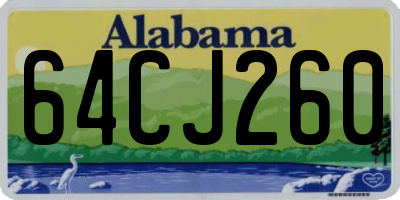 AL license plate 64CJ260
