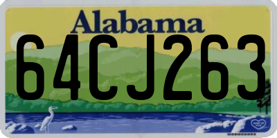 AL license plate 64CJ263
