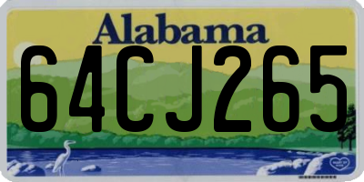 AL license plate 64CJ265