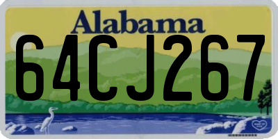 AL license plate 64CJ267