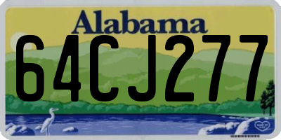 AL license plate 64CJ277