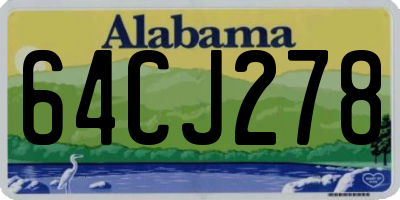 AL license plate 64CJ278