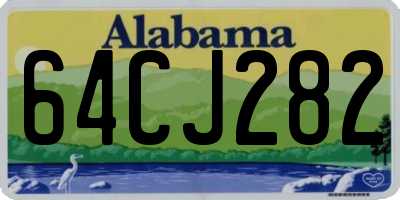 AL license plate 64CJ282