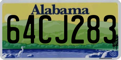 AL license plate 64CJ283