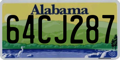 AL license plate 64CJ287