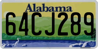 AL license plate 64CJ289