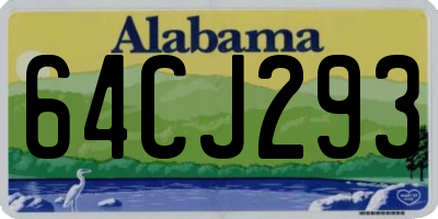 AL license plate 64CJ293