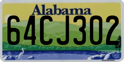 AL license plate 64CJ302