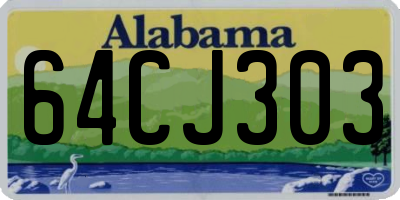 AL license plate 64CJ303