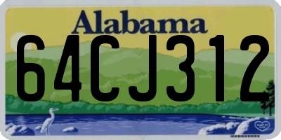AL license plate 64CJ312