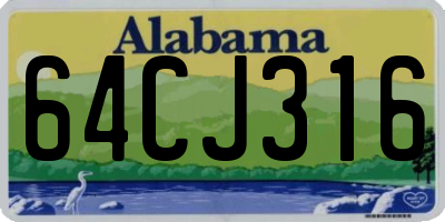 AL license plate 64CJ316