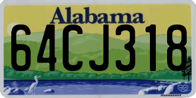 AL license plate 64CJ318