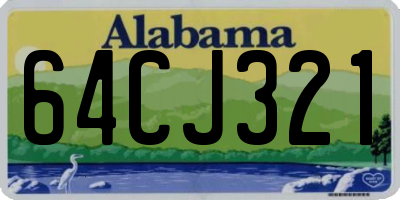 AL license plate 64CJ321