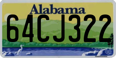 AL license plate 64CJ322