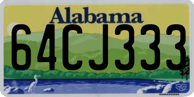 AL license plate 64CJ333