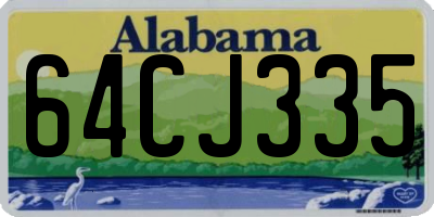 AL license plate 64CJ335