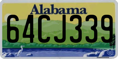 AL license plate 64CJ339