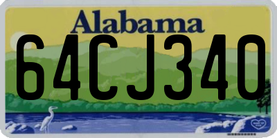 AL license plate 64CJ340