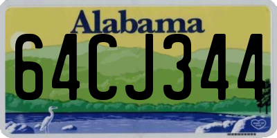 AL license plate 64CJ344