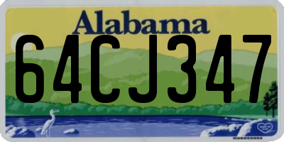 AL license plate 64CJ347