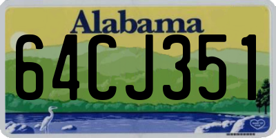 AL license plate 64CJ351