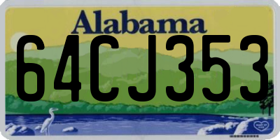 AL license plate 64CJ353