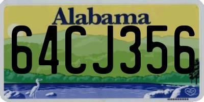 AL license plate 64CJ356