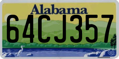 AL license plate 64CJ357