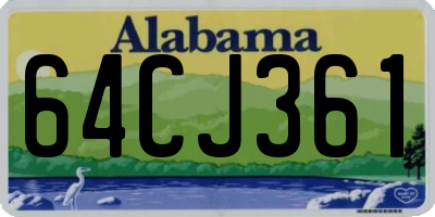AL license plate 64CJ361