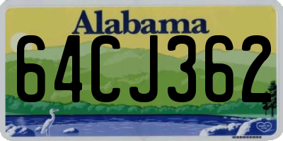 AL license plate 64CJ362