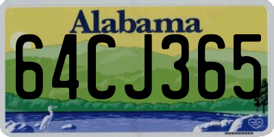 AL license plate 64CJ365