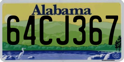 AL license plate 64CJ367