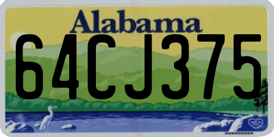 AL license plate 64CJ375