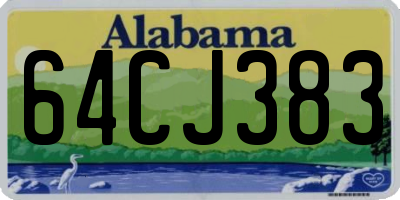AL license plate 64CJ383