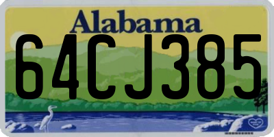 AL license plate 64CJ385