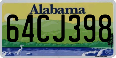 AL license plate 64CJ398