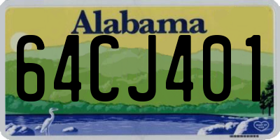 AL license plate 64CJ401