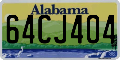 AL license plate 64CJ404