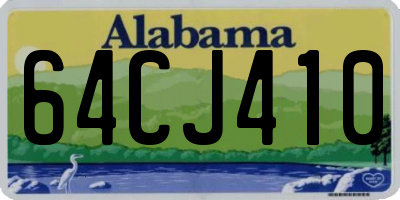 AL license plate 64CJ410