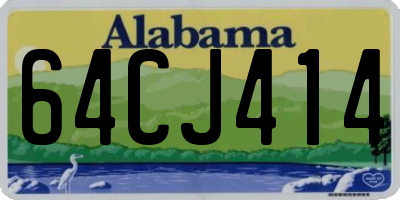 AL license plate 64CJ414