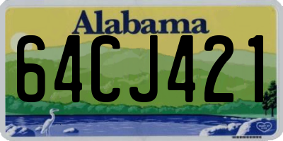AL license plate 64CJ421