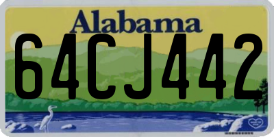 AL license plate 64CJ442