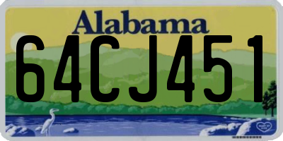 AL license plate 64CJ451