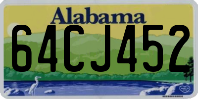 AL license plate 64CJ452