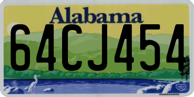 AL license plate 64CJ454