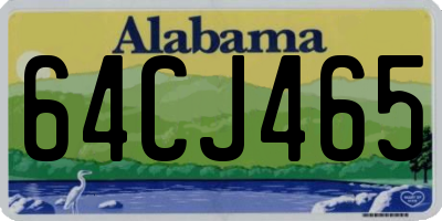 AL license plate 64CJ465